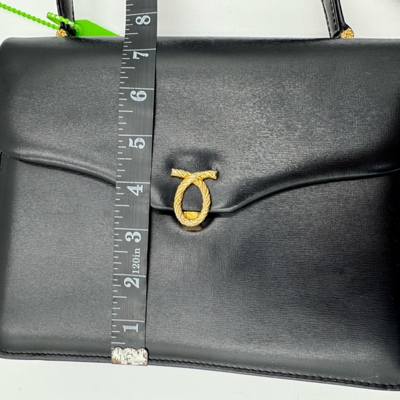 Launer London Traviata Top Handle Leather Bag Black - Picture 17 of 17